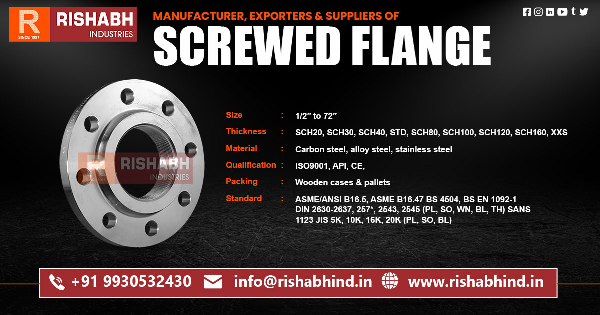 Supplier of Stainless Steel Screwed Flanges