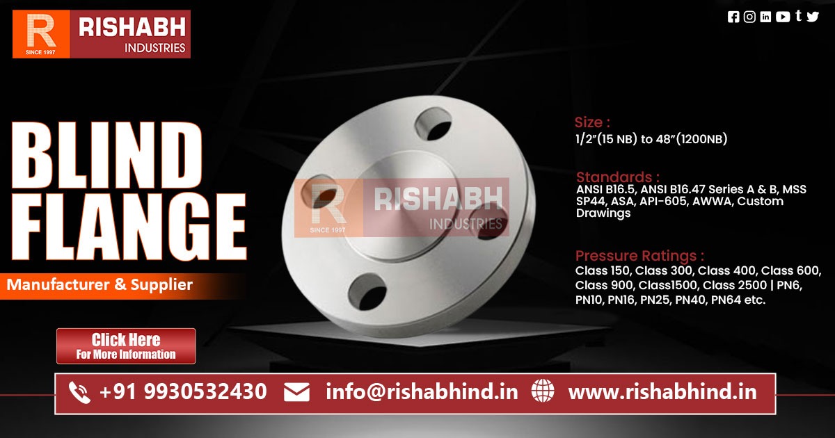 Manufacturer of Premium Stainless Steel Blind Flanges